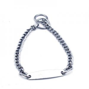 Steel Chain Dog Collar, Round Opened Choke Chain