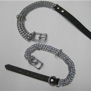 PU Steel Chain Collar, Three Rows Round Opened Choke Chain