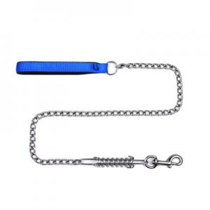 Flat Steel Chain Dog Lead With Padded Handle